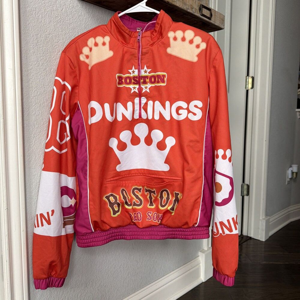 Dunkin DunKings Boston Orange Sweater Superbowl Commercial XS